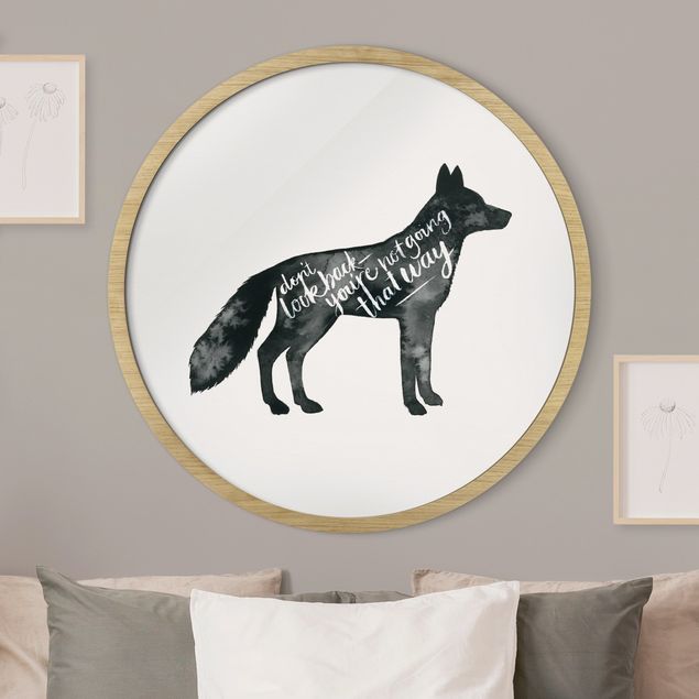 Wanddeko Schlafzimmer Tiere mit Weisheit - Fuchs