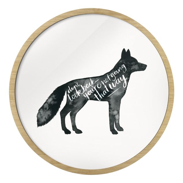 Wanddeko über Bett Tiere mit Weisheit - Fuchs