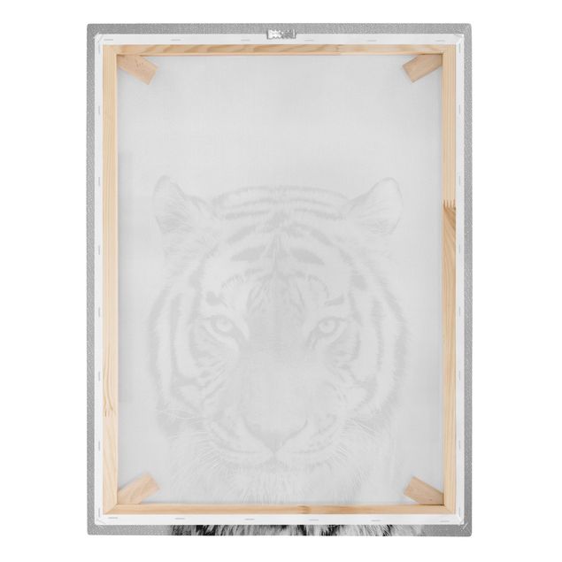 Wandbilder Tiger Tiger Tiago Schwarz Weiß