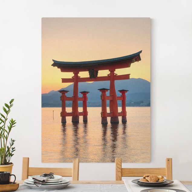 Wandbilder Asien Torii am Itsukushima