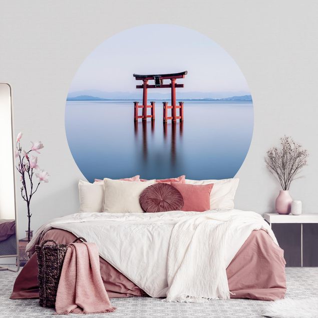 Wanddeko Schlafzimmer Torii im Wasser