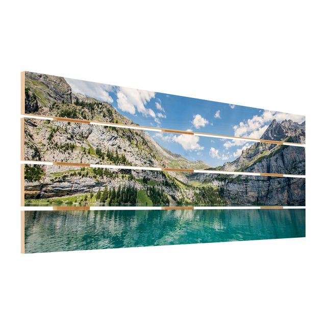 Wanddeko Büro Traumhafter Bergsee