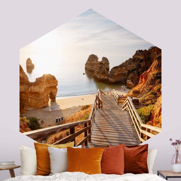 Wanddeko Schlafzimmer Traumstrand in Portugal