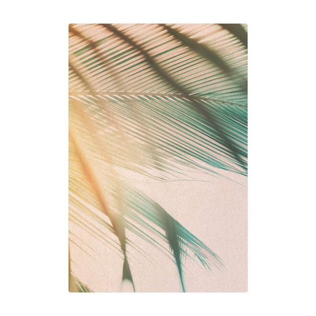 Wohndeko Himmel Tropische Pflanzen Palmen bei Sonnenuntergang II
