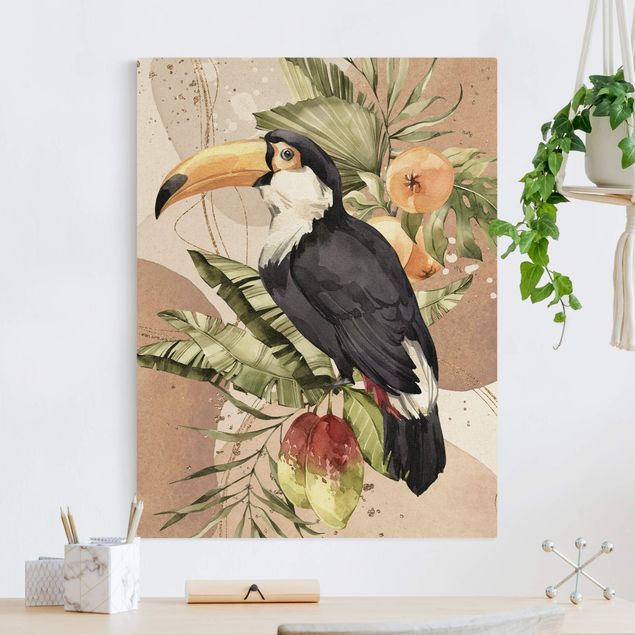 Wanddeko Wohnzimmer Tropische Vögel - Tukan