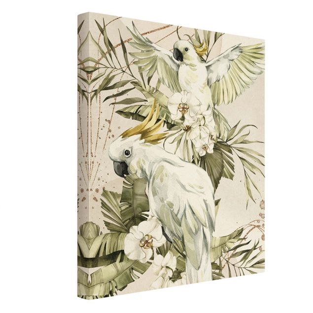 Wanddeko Jugendzimmer Tropische Vögel - Weiße Kakadus