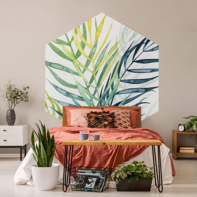 Wanddeko Esszimmer Tropisches Blattwerk - Palme