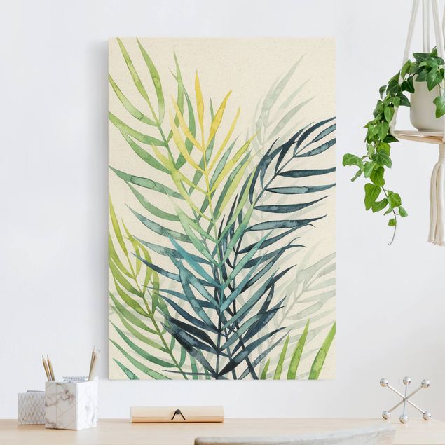 Wanddeko Wohnzimmer Tropisches Blattwerk - Palme
