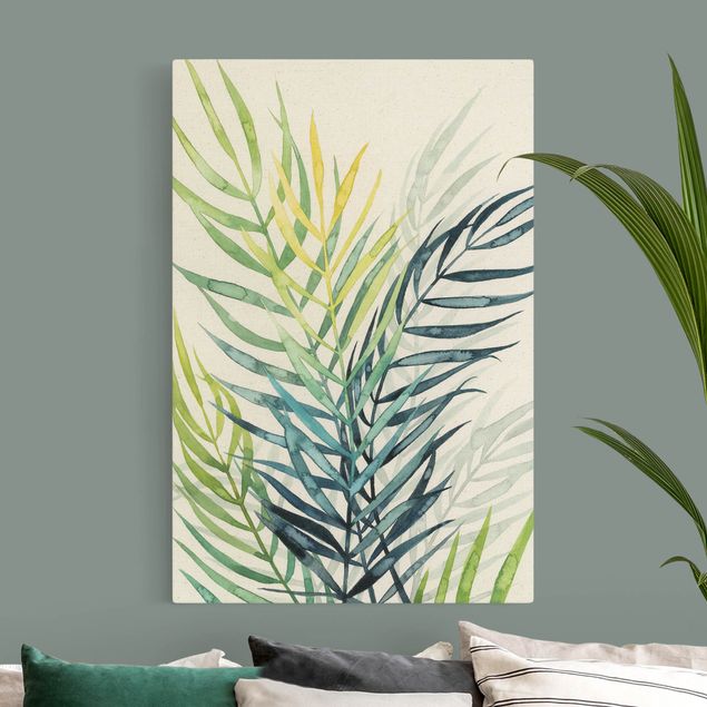Wanddeko Schlafzimmer Tropisches Blattwerk - Palme