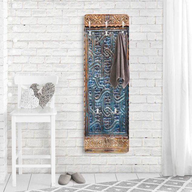 Wanddeko Flur Tür mit marokkanischer Schnitzkunst