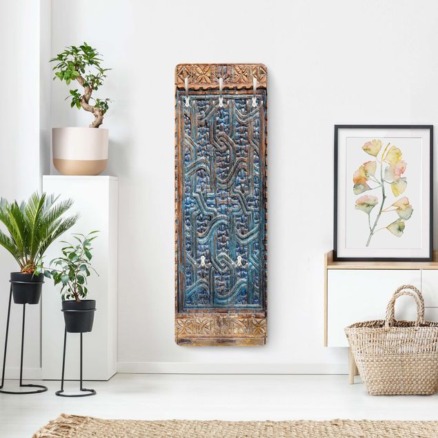 Wanddeko Büro Tür mit marokkanischer Schnitzkunst