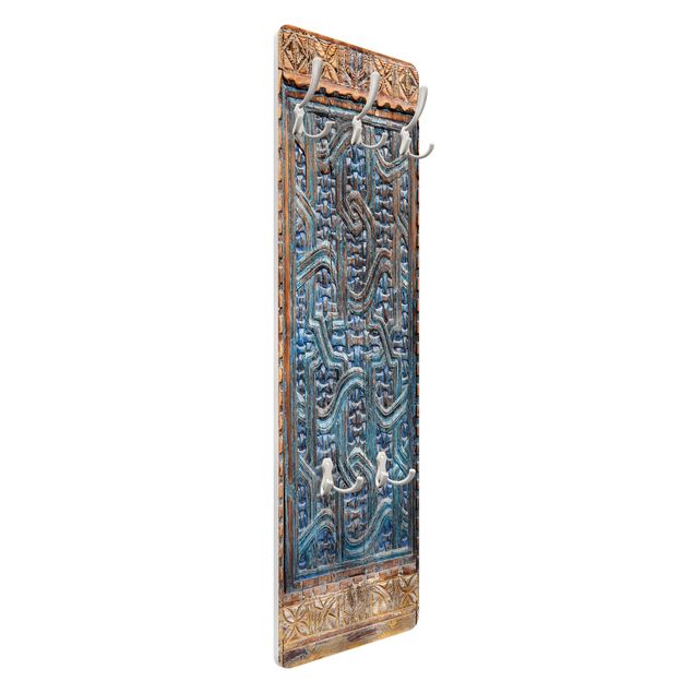 Deko Holz Tür mit marokkanischer Schnitzkunst