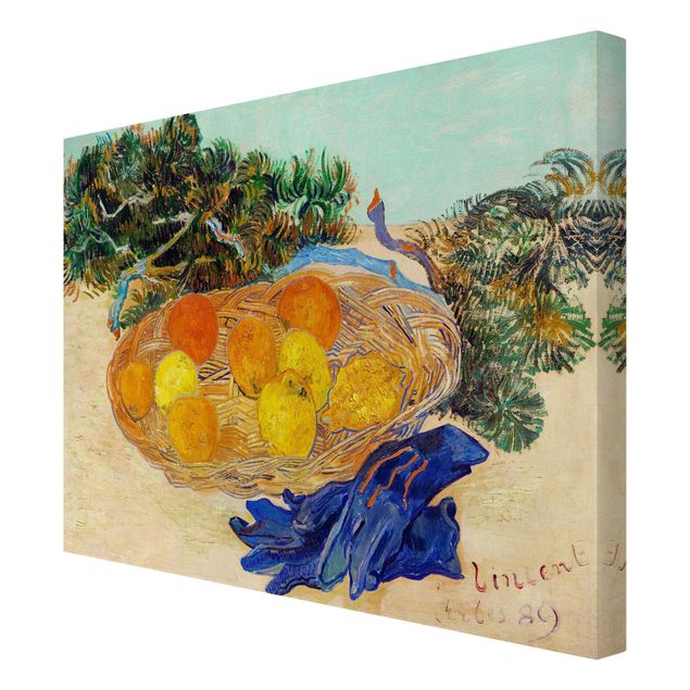 Wanddeko über Sofa Van Gogh - Stillleben mit Orangen
