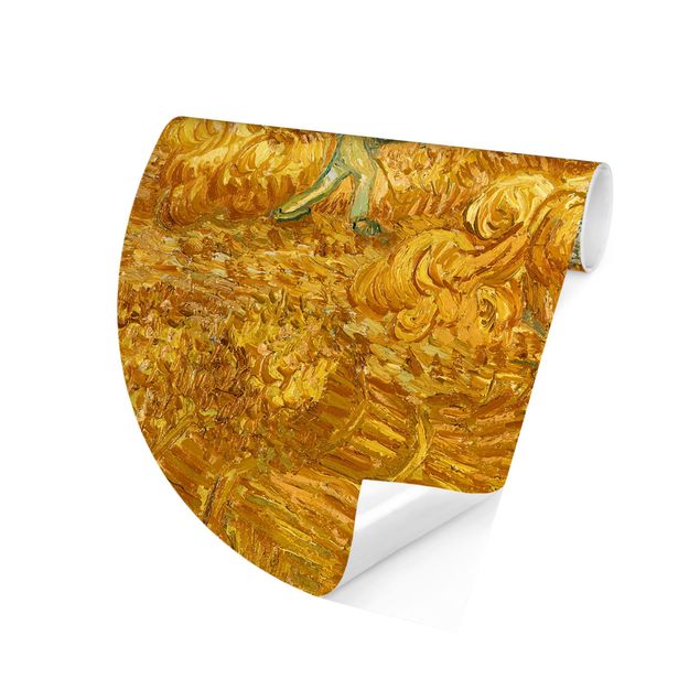 Wanddeko gelb Vincent van Gogh - Kornfeld mit Schnitter