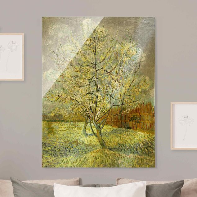 Wanddeko Schlafzimmer Vincent van Gogh - Pfirsichbaum rosa
