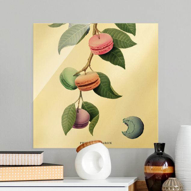 Wanddeko Esszimmer Vintage Pflanze - Macaron