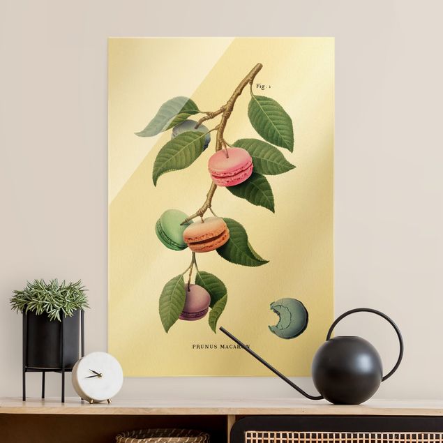 Wanddeko Esszimmer Vintage Pflanze - Macaron