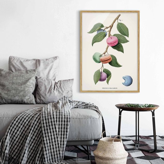 Wanddeko Wohnzimmer Vintage Pflanze - Macaron