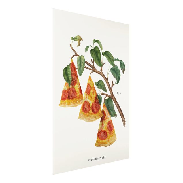 Wanddeko Esszimmer Vintage Pflanze - Pizza