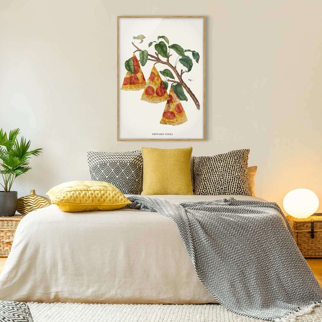 Wanddeko Wohnzimmer Vintage Pflanze - Pizza