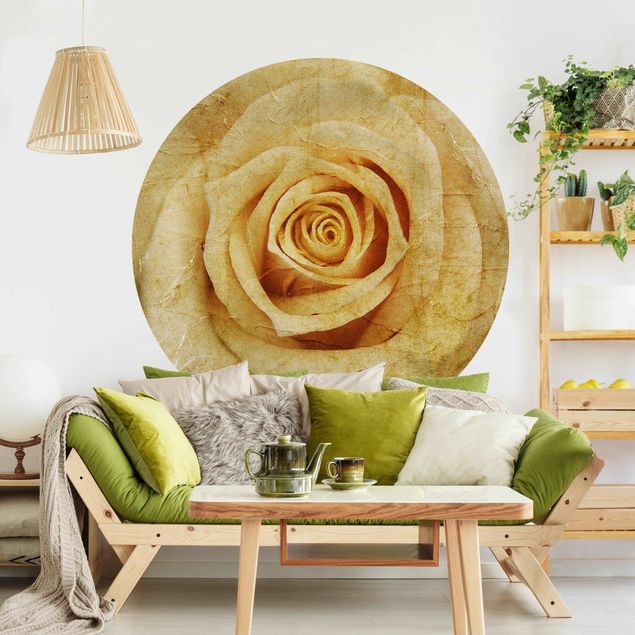 Wanddeko Wohnzimmer Vintage Rose