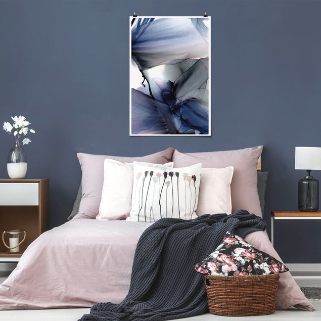 Wanddeko Schlafzimmer Violett im Fluss
