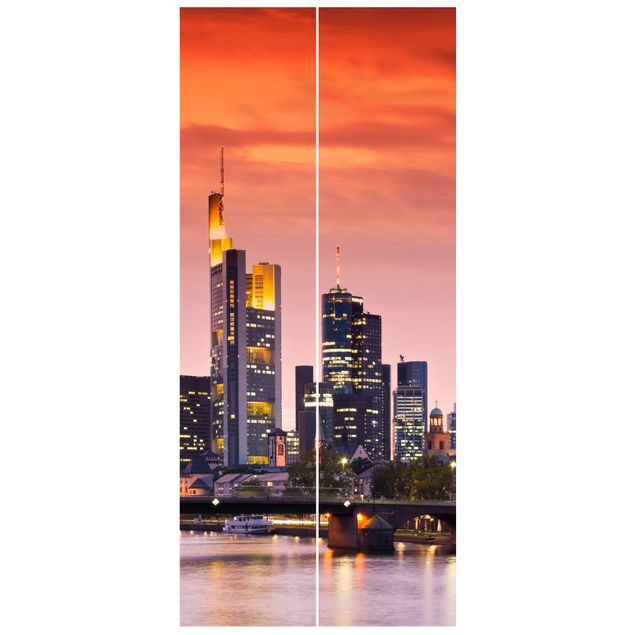 Wanddeko Büro Frankfurt Skyline