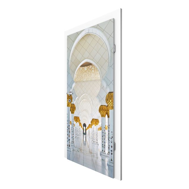 Wanddeko Flur Moschee in Abu Dhabi