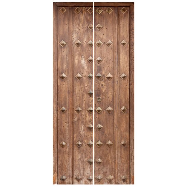 Wanddeko Büro Rustikale spanische Holztür