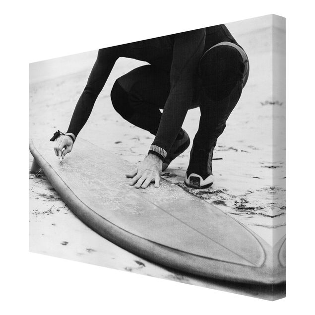 Wanddeko über Sofa Wachsen des Surfboards
