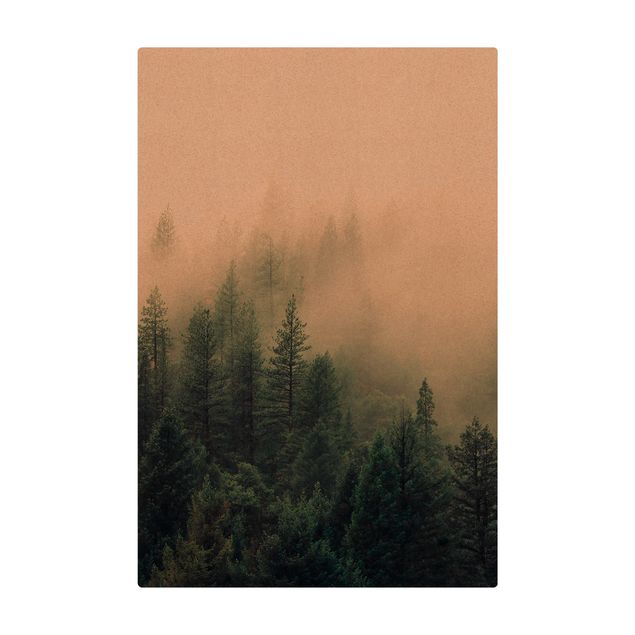 Wanddeko Wald Wald im Nebel Erwachen