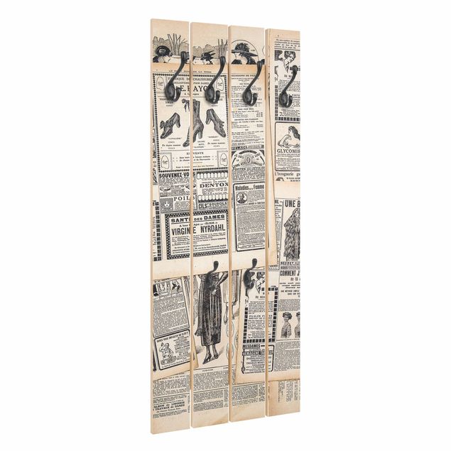 Flurgarderobe Vintage Antike Zeitungen