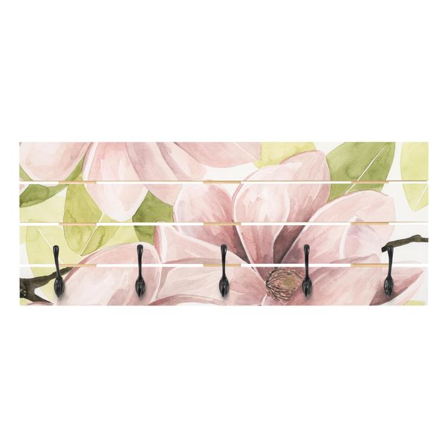 Wanddeko rosa Magnolie errötet II