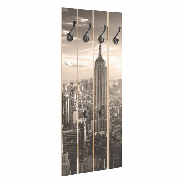 Wanddeko schwarz-weiß Manhattan Skyline