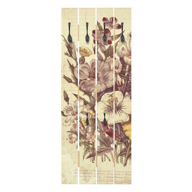Wanddeko Büro Vintage Letter Blumenstrauss