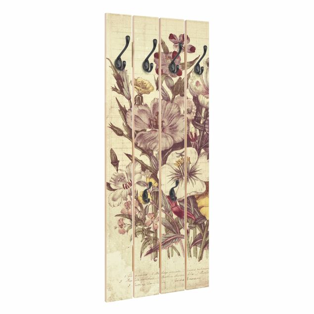 Wanddeko Treppenhaus Vintage Letter Blumenstrauss