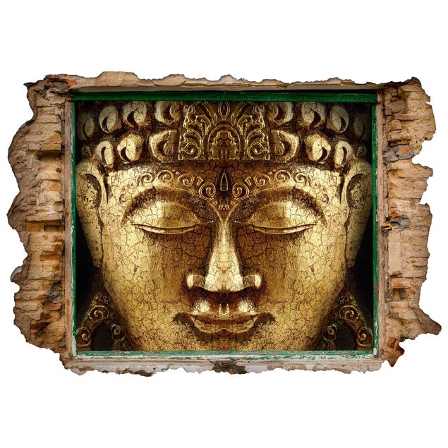 Wanddeko gold Vintage Buddha
