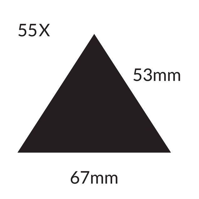 Wanddeko Esszimmer Dreieck - 55x Dreiecke