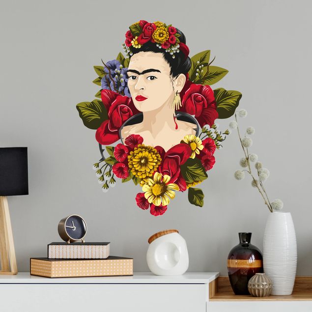 Wanddeko Botanik Frida kahlo - Rosen