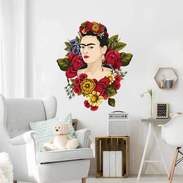 Wanddeko Flur Frida kahlo - Rosen