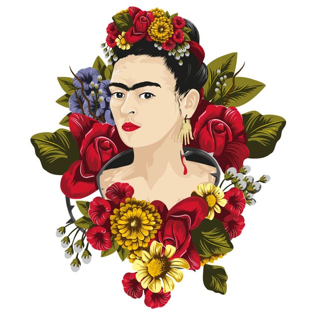 Wanddeko Esszimmer Frida kahlo - Rosen