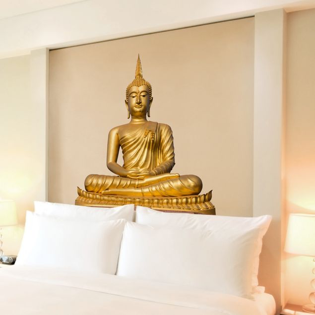 Wanddeko Esszimmer Goldener Buddha