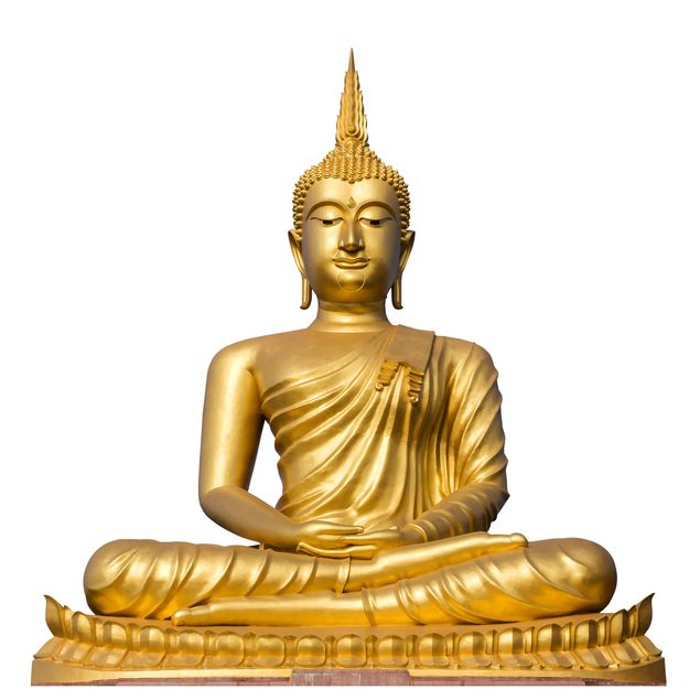 Wanddeko Büro Goldener Buddha