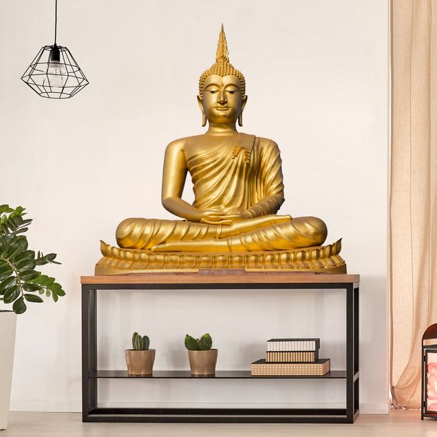 Wanddeko Schlafzimmer Goldener Buddha