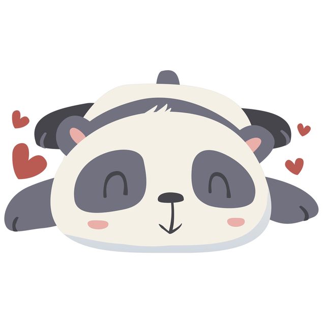 Wanddeko Babyzimmer Verliebter Panda