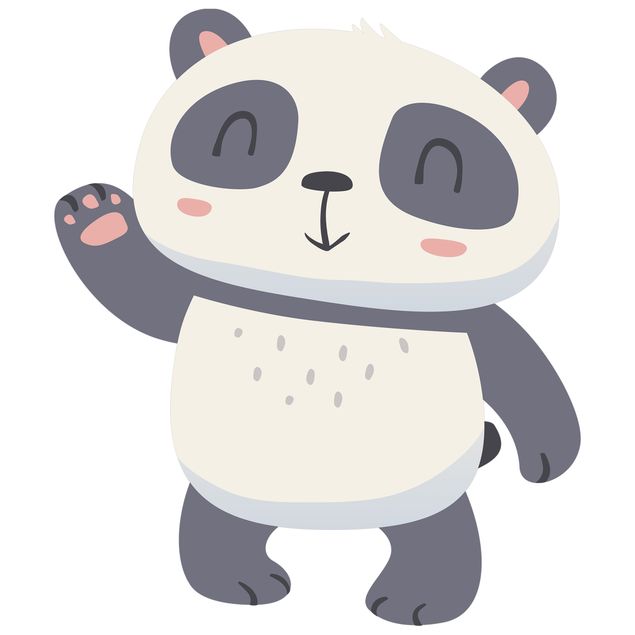 Wanddeko Babyzimmer Winkender Panda