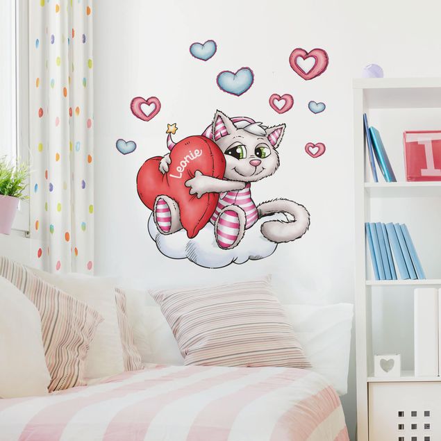 Wanddeko Büro Schlafmützen - Katze Kimsi liebt dich