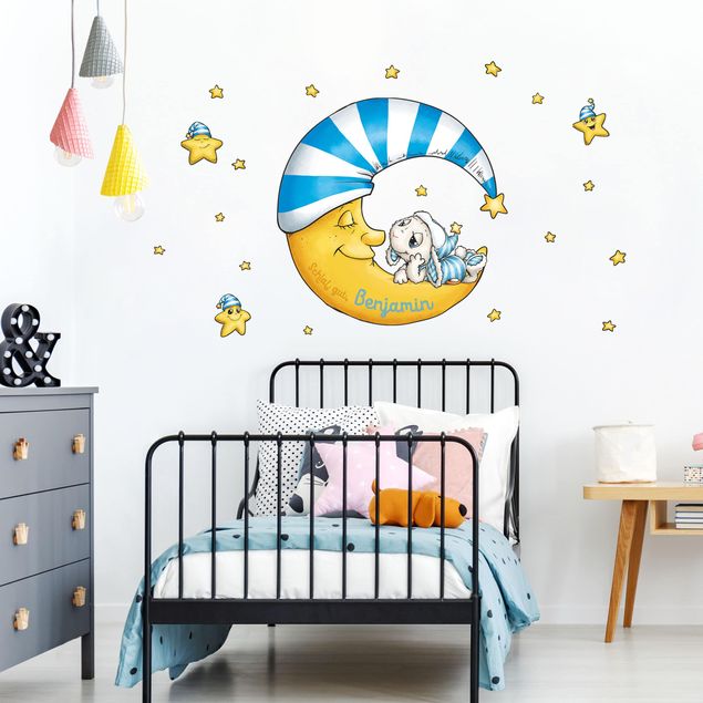 Wanddeko Babyzimmer Schlafmützen - Schlummern mit Schaf Wulli
