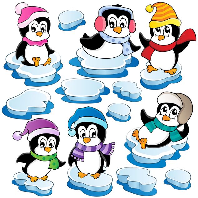 Kinderzimmer Wandtattoo Pinguin WALLART Winter | Set