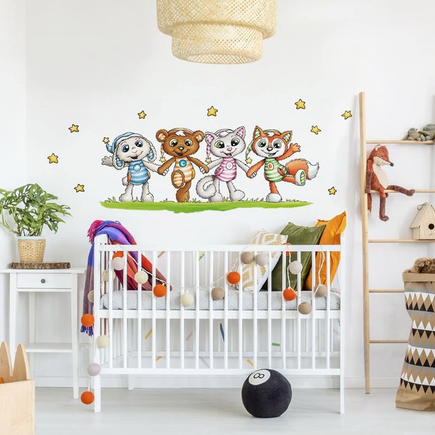 Wanddeko Babyzimmer Schlafmützen - Wir halten zusammen